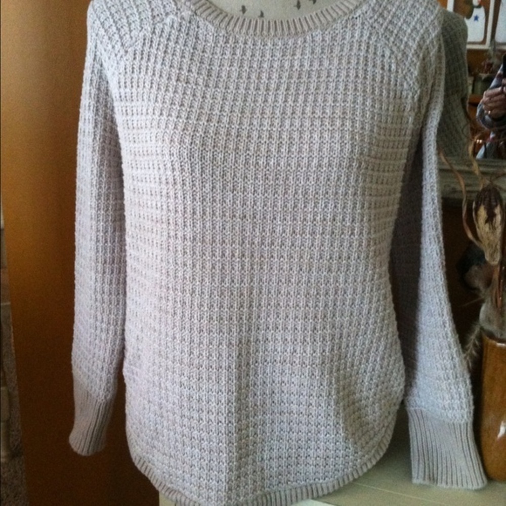 VS Marled ScoopNeck Waffle Knit Sweater S/P